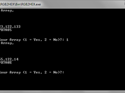 RGB2HEX running on a Windows 7 32-bit system (An example of a program using EFL)