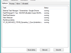 Display running applications