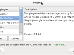 ExtmailHeaderFixer information in Claws Mail