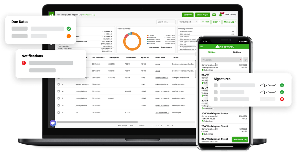 Clearstory Change Order Communication Tool