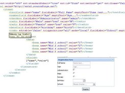 A sample registration form