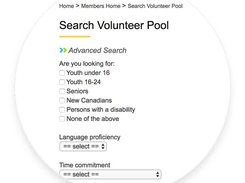 Exware-SearchVolunteerPool