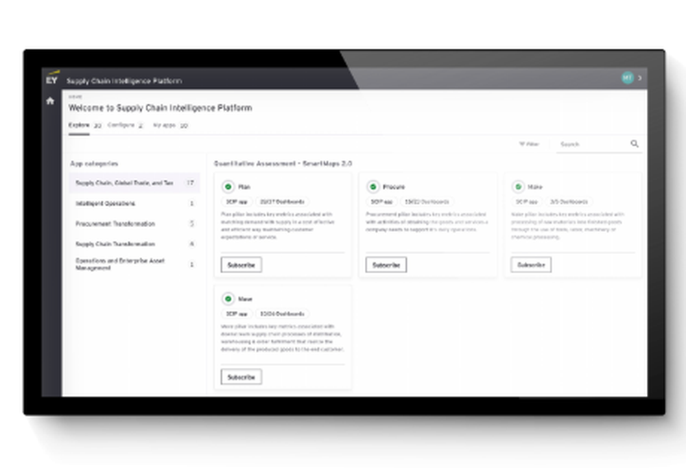 EY Supply Chain Intelligence Platform Screenshot 1