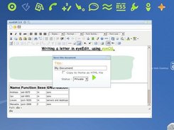 Use eyeEdit to write complex texts and save them!