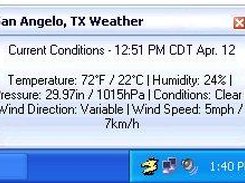 Main Weather Display Window