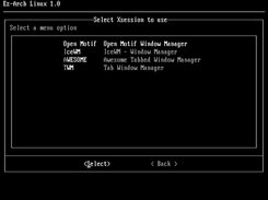 Console User Manager showing Window Managers