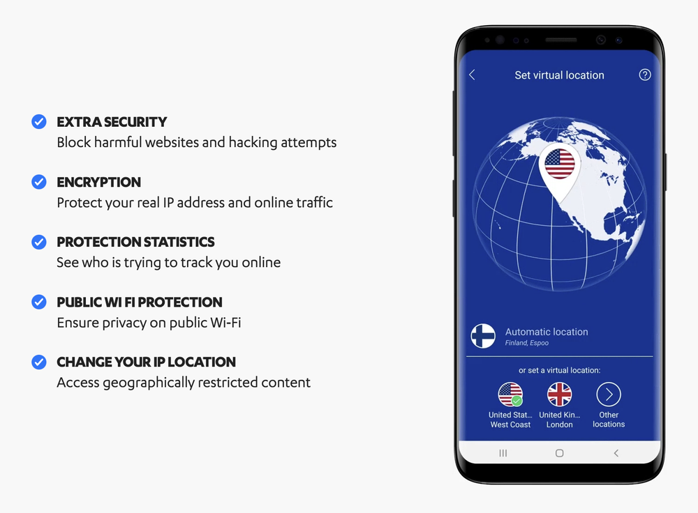 F-Secure FREEDOME VPN Screenshot 1