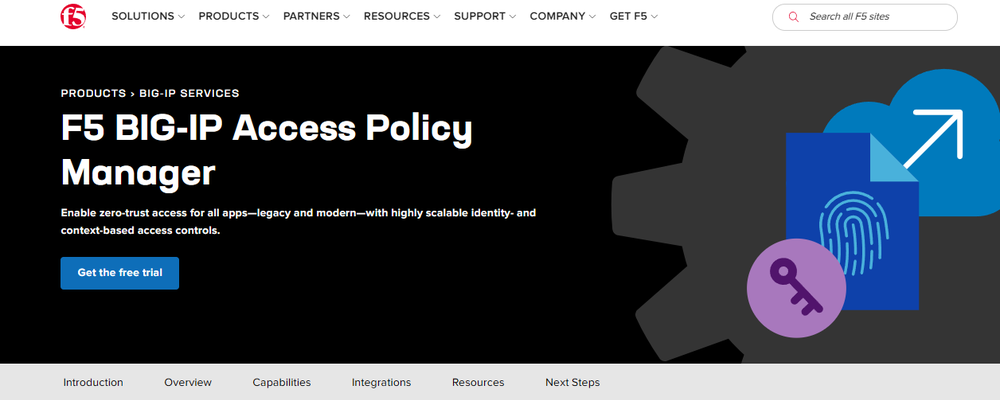 F5 BIG-IP Access Policy Manager Screenshot 1