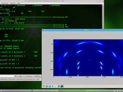 MatPlotLib showing 2D XRD pattern calculated by Anaelu