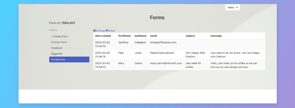 FabForm Screenshot 1