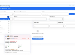 Facctum On-Demand AML Screening – Real-Time Entity Search and PEP Match Results