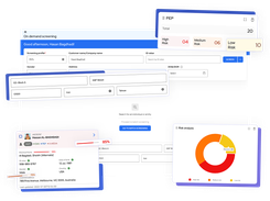 Facctum AML Screening Dashboard – Real-Time PEP Detection, Match Scoring, and Risk Visualization