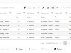 FaciliWorks Essentials Asset Records: You can edit data in grid view instead of having to navigate to each record and grid view is configurable, allowing you to reposition, show and hide columns. You can categorize an asset as a Tool and then define calibration-based PMs and calibration measurement parameters using Test Point Checklists. Attach documentation, like a vendor’s calibration certificate, to a completed PM event.