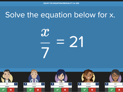 Factile example question with an equation