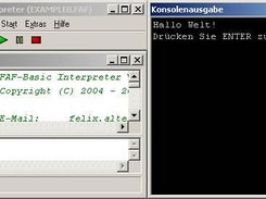 FAF-Basic Interpreter IDE - a console program is running