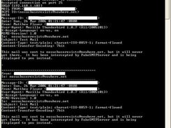 FakeSMTPServer 0.7 receives an outgoing email message.