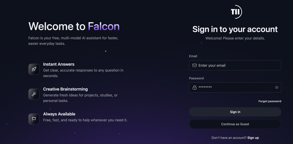 Falcon Chat Screenshot 1