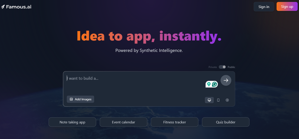 Famous.ai Screenshot 1
