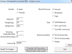 FantasticLifeExpectancyCalculator Screenshot 1