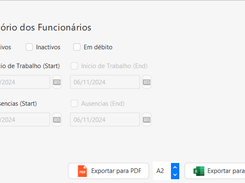 Relatórios de funcionários