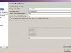 Fast Code Main Preference