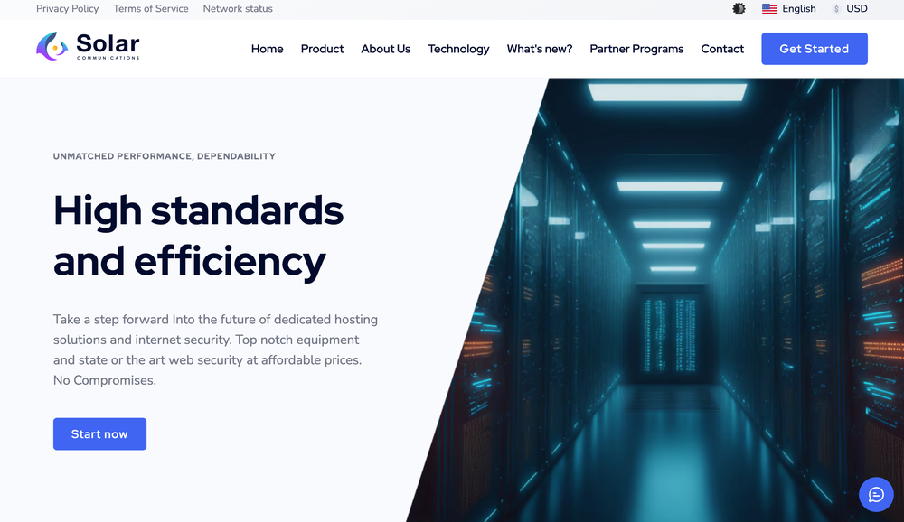 Solar Communications mail page