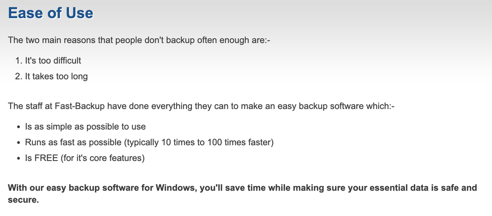 Fast-Backup Screenshot 1