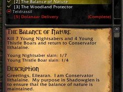 Quest log with Quest Level info