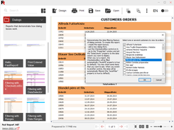 filtering via dialog