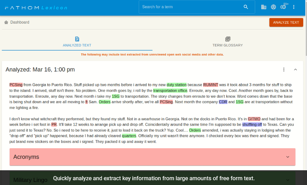 Fathom Lexicon Screenshot 1