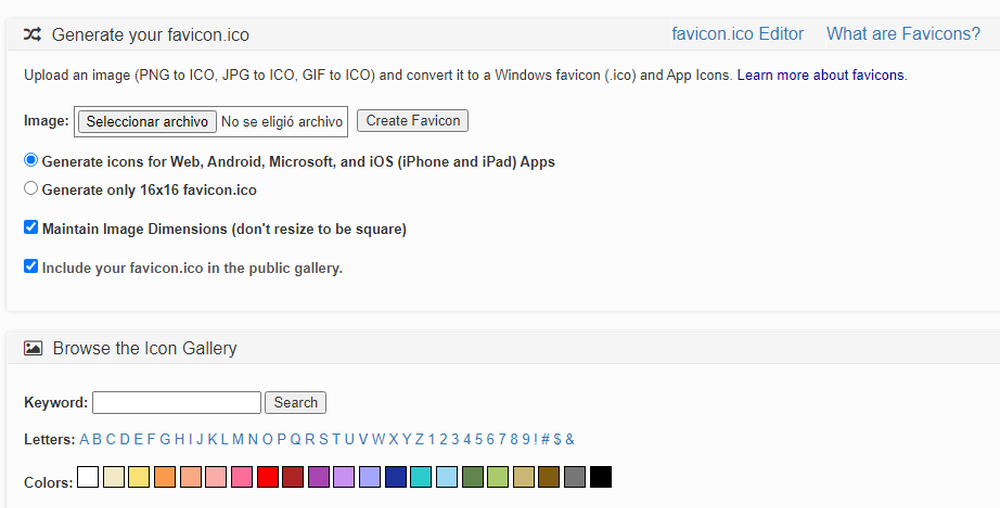 Favicon Generator Screenshot 1