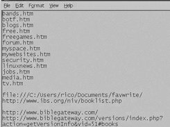url text list