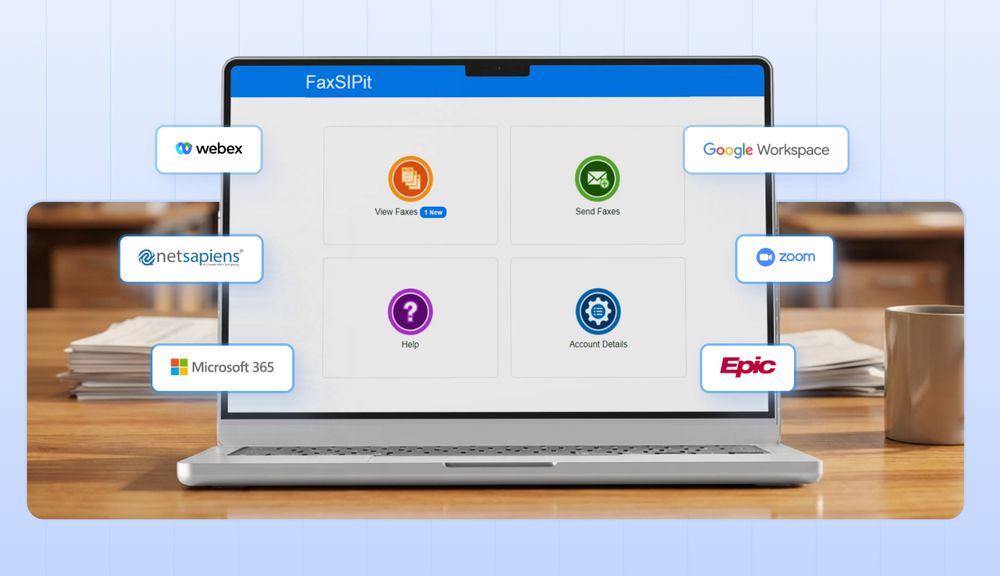 home page with integrations illustration