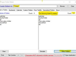 First tab -  List to Folders
