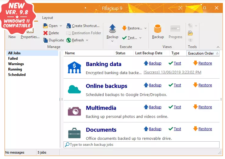FBackup Screenshot 1