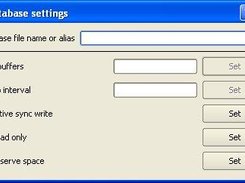 Database settings