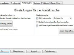 Einstellungen: Kontaktsuche