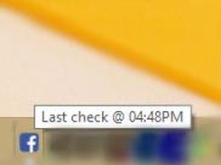 tooltip of the software shows time of last check