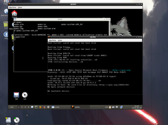 Using qemu (inside another qemu for screenshots) under graphic mode
