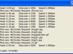 The log window displayed when the proxy server is running
