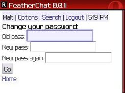 The password options page