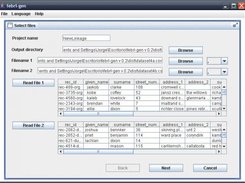 Selecting two files for linkage