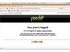 Feedo: Login screen