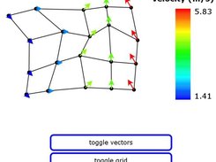 2D vector and grid plot in SVG with color mapping.