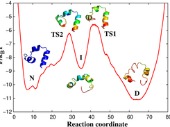 The free energy profile for HP35 protein.