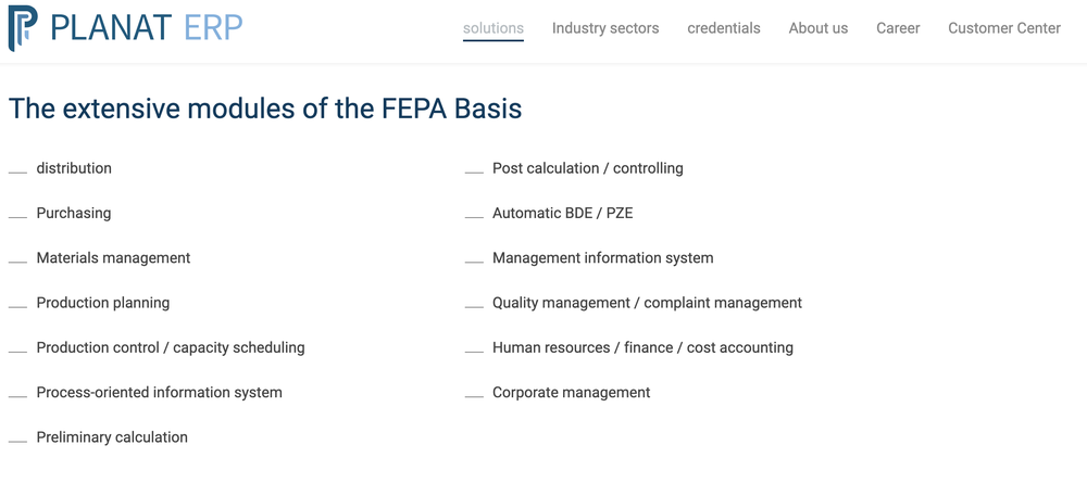 FEPA Basis Screenshot 1