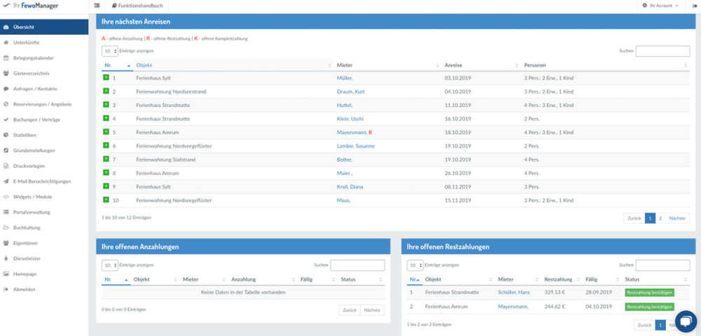 FewoManager Screenshot 1
