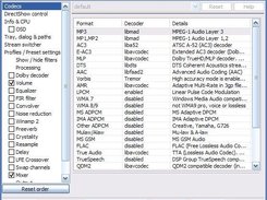 ffdshow's audio decoder settings