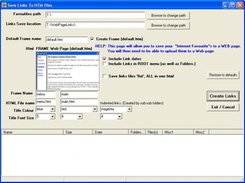 Save Internet Favourites as html pages to your own Web space