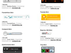 Muses Radio Player - Some Skins
